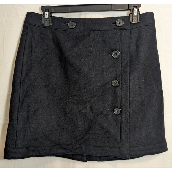 Ann Taylor Loft‎ Preppy Wrap Wool Blend Mini Lined Skirt Women's Size 6 - Picture 1 of 6